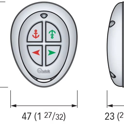 Quick RRC PW4+ fjernkontroll til ankervinsj og baugpropell