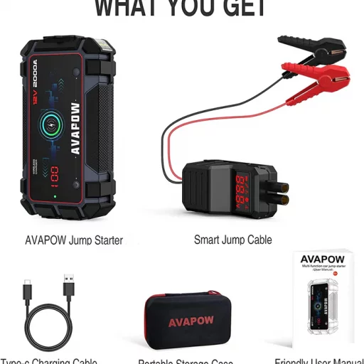 Avapow Jumpstarter A9 Plus 12V 2000 A 12000 mAh
