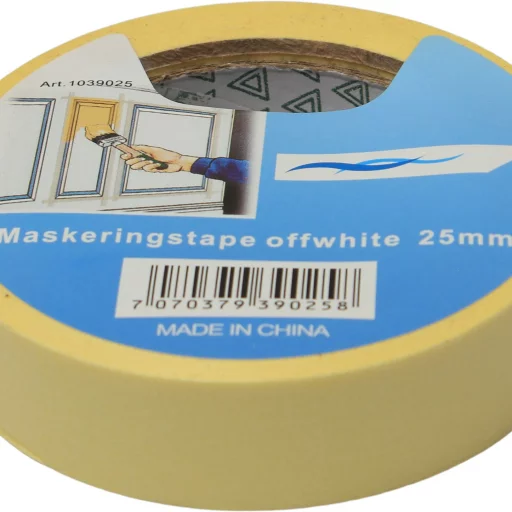 Maskeringstape 25 mm offwhite