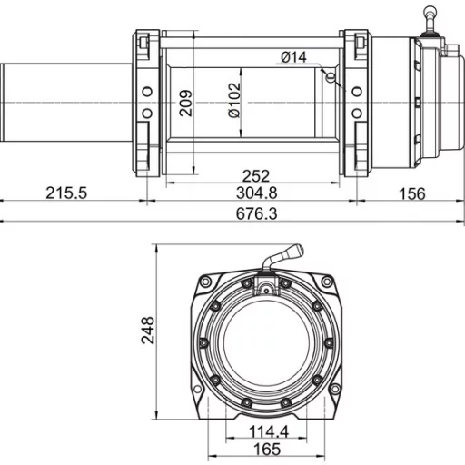 Rock Tilhengervinsj 12V RH15000 6804 kg
