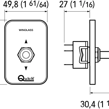 Quick WCS820 betjeningspanel for ankervinsj