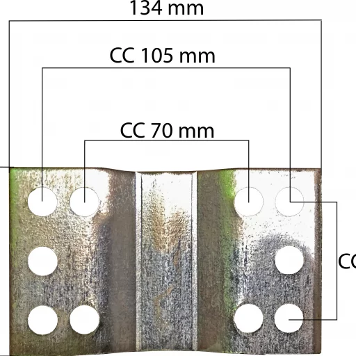 Nesehjul m/fast brakett 60 mm