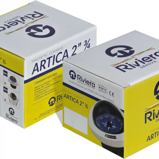 Riviera Artica BA1 Slim kompass for innfelling sort