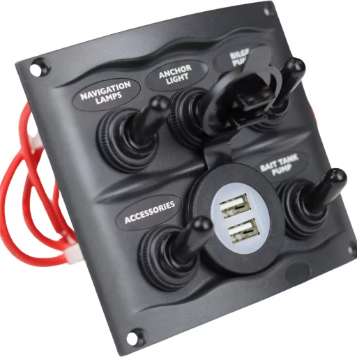 BEP Bryterpanel 5 brytere + USB