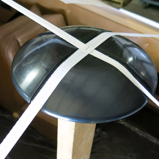 Toppplate for støtte strammebånd