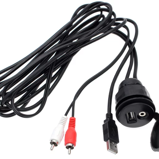 USB/AUX forlengerkabel med uttak