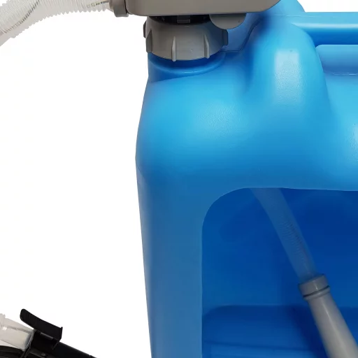Pumpe batteridrevet m/autostopp til kanner