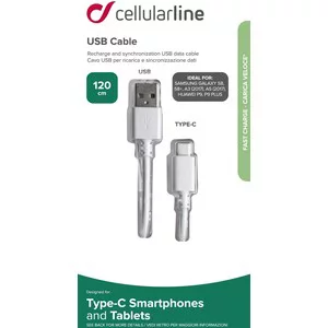 Cellularline USB-A til USB-C kabel 1,2 m