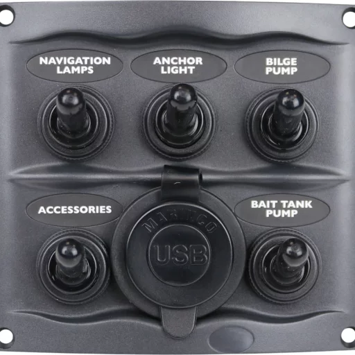 BEP Bryterpanel 5 brytere + USB