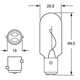 Hella Lanternepære BAY15D 24V
