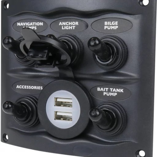 BEP Bryterpanel 5 brytere + USB