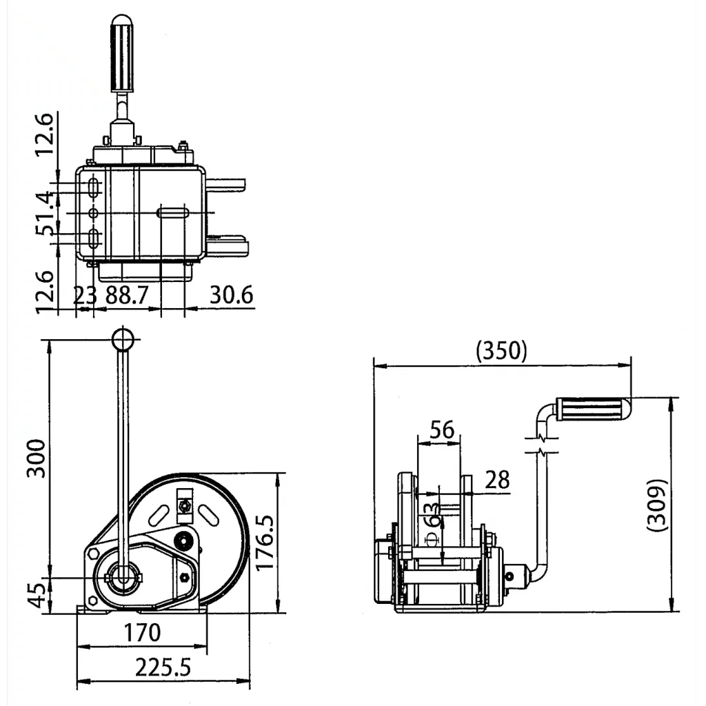Rock Tilhengervinsj autobrems 1140 kg