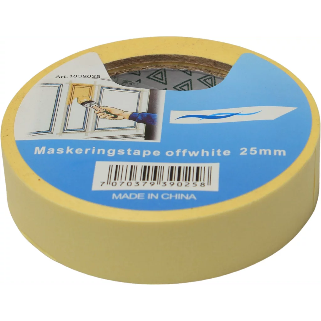 Maskeringstape 25 mm offwhite