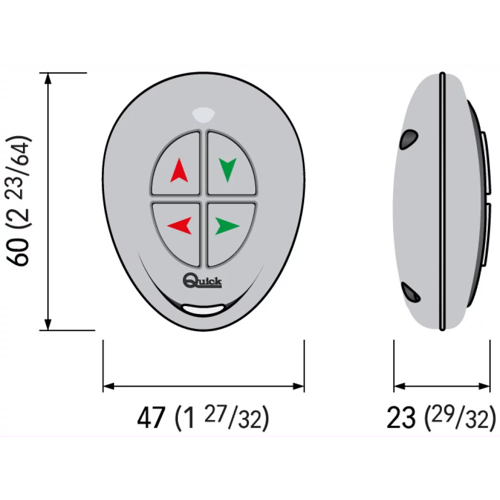 Quick RRC P04+ fjernkontroll til ankervinsj og baugpropell