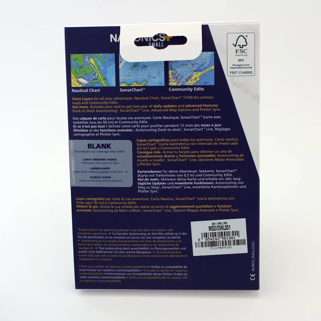 Navionics Kart Regular, valgfritt område SD