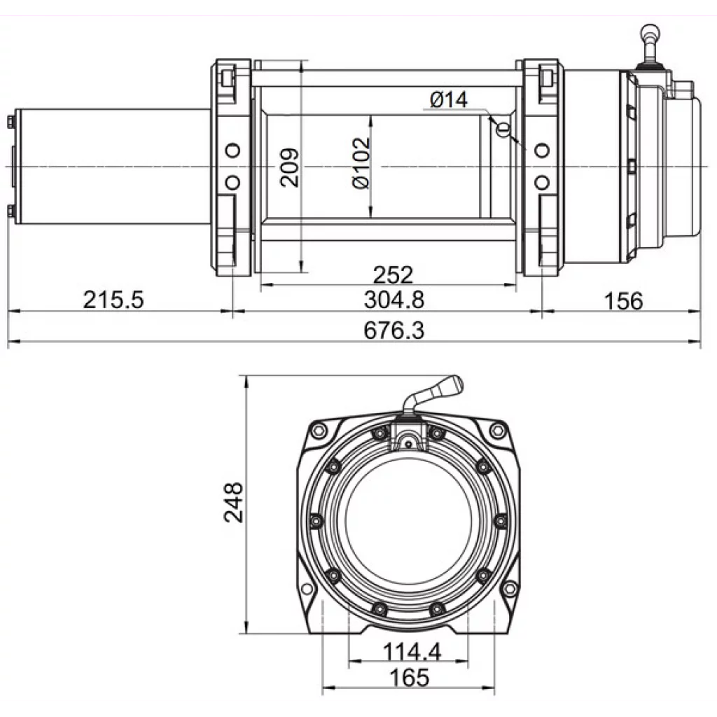 Rock Tilhengervinsj 12V RH15000 6804 kg