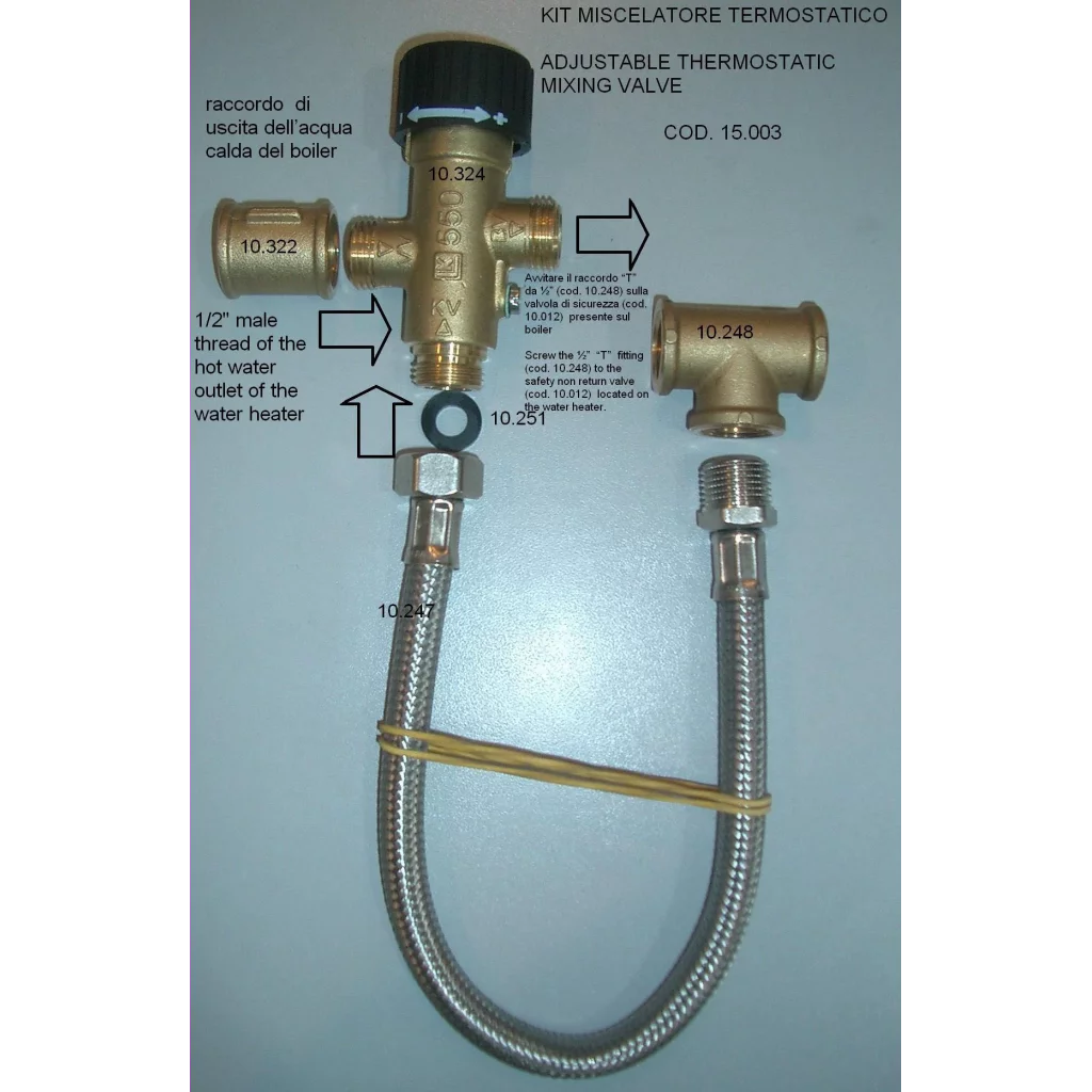 Sigmar Blandeventilsett til varmtvannsberedere