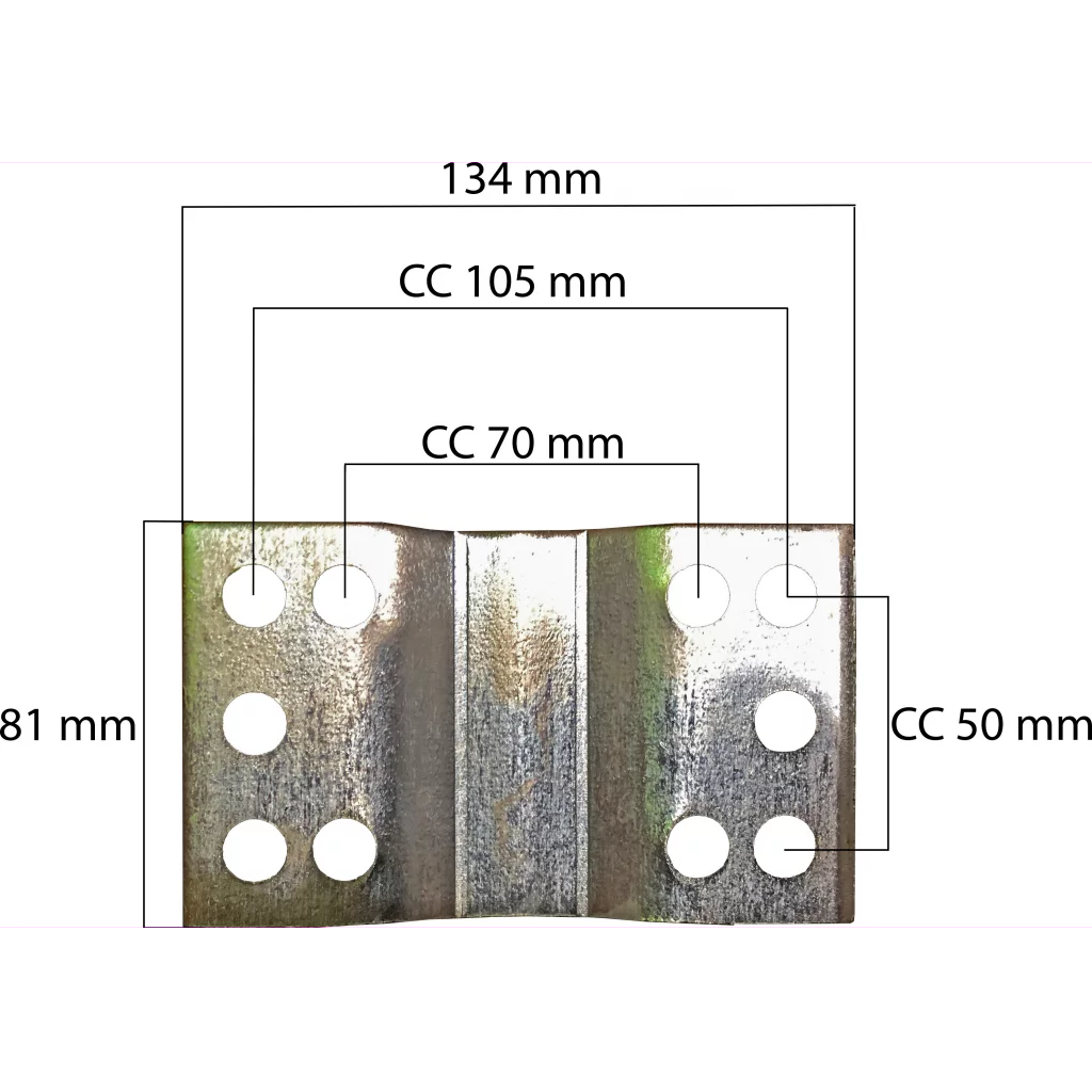 Nesehjul m/fast brakett 60 mm