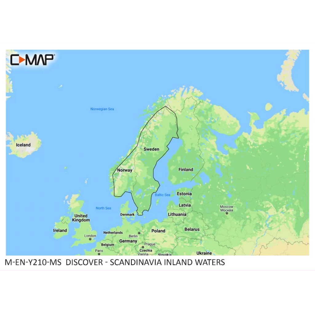C-Map Discover Skandinavia Innsjøer