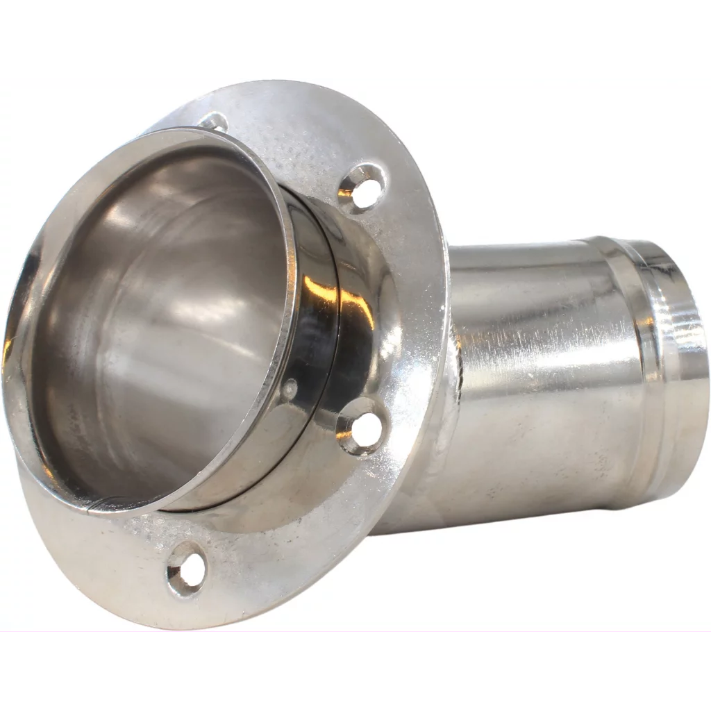 Eksosgjennomføring 45 grader 76 mm