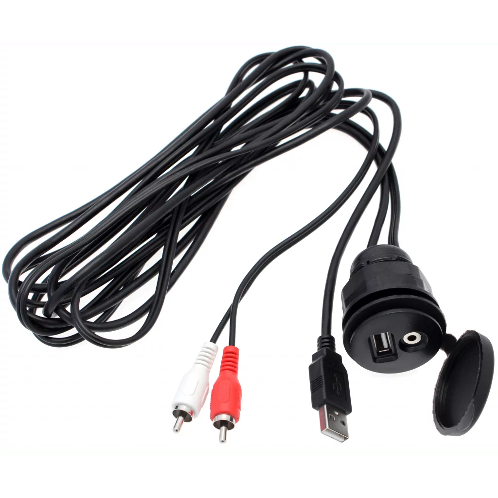 USB/AUX forlengerkabel med uttak