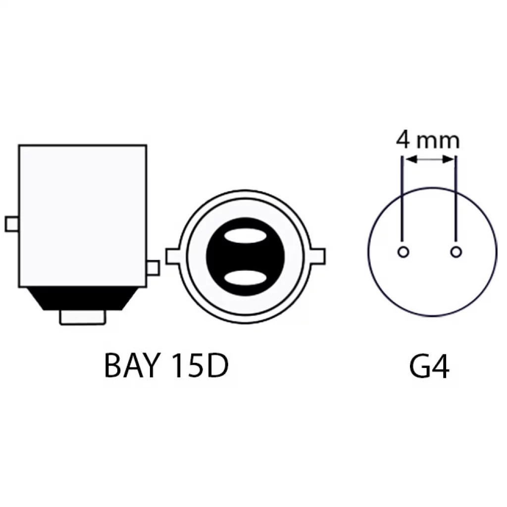 LED Adapter, BAY15D til G4