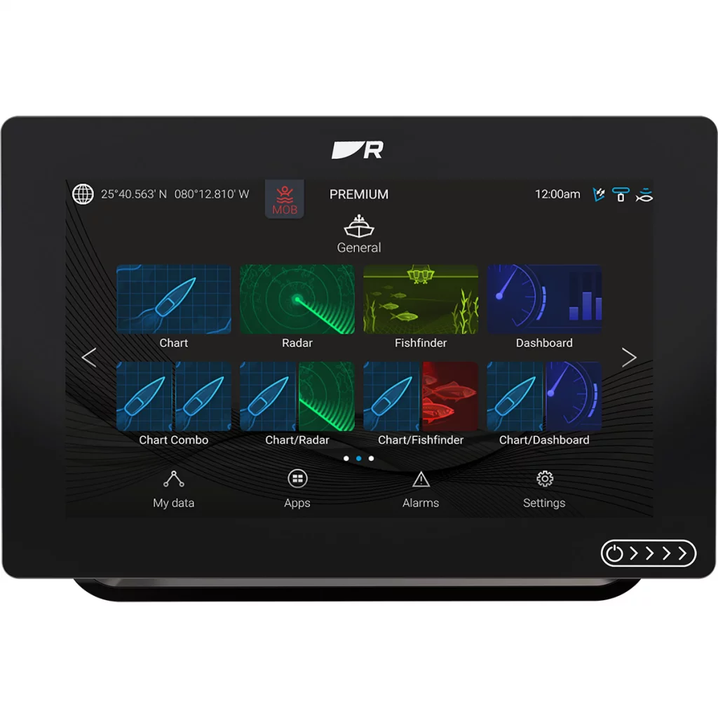 Raymarine Axiom+ 9 RV med ekkolodd, inkl. kart