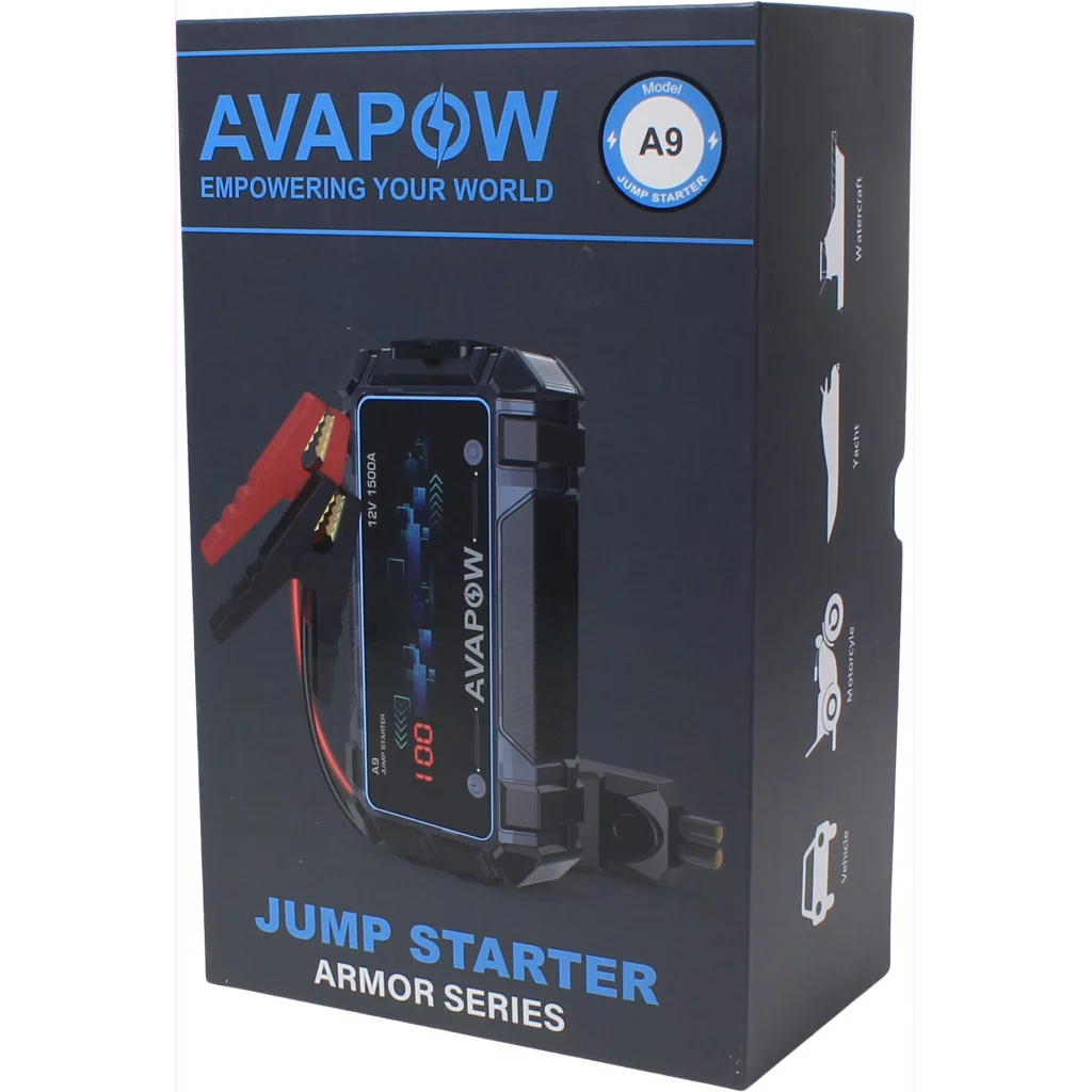 Avapow Jumpstarter A9 12V 1500 A 8000 mAh