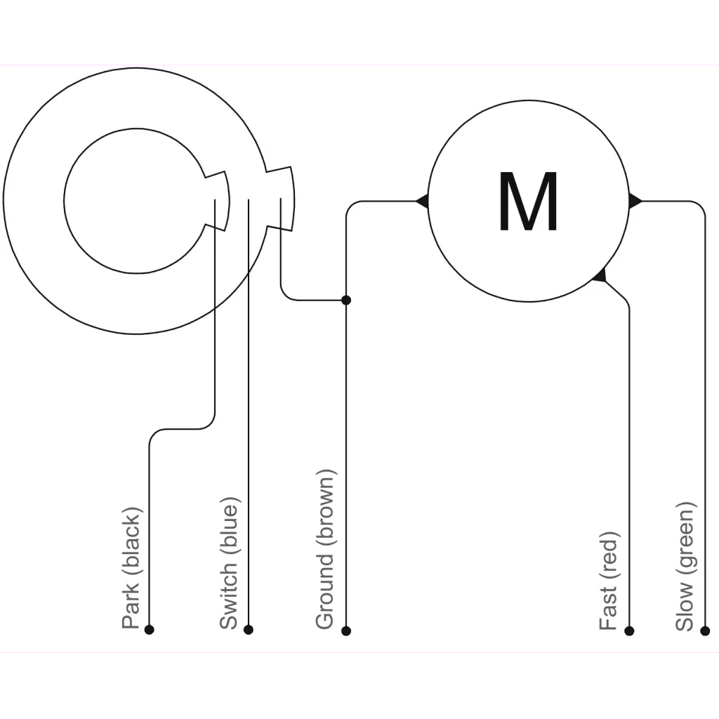Roca W25 énakslet vindusviskermotor 12V