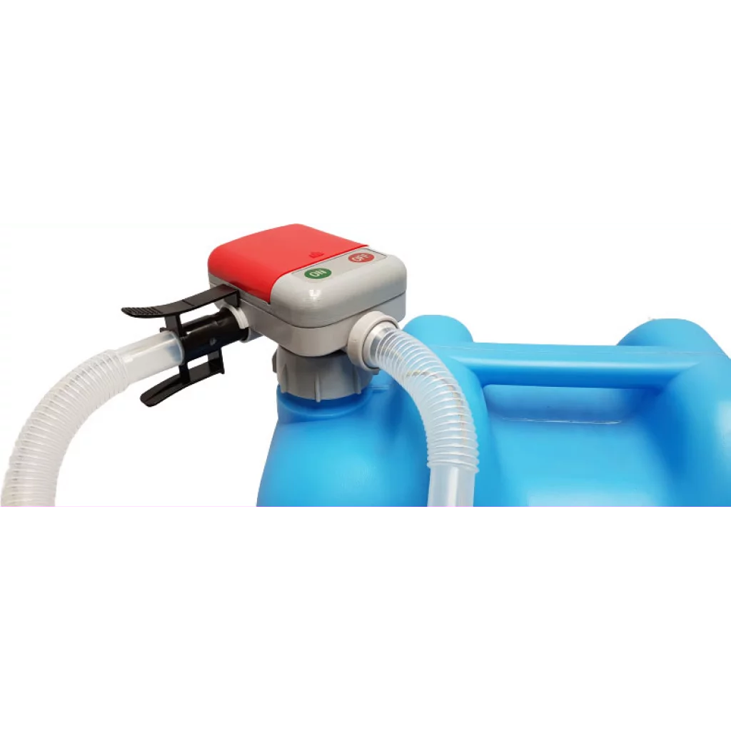 Pumpe batteridrevet m/autostopp til kanner