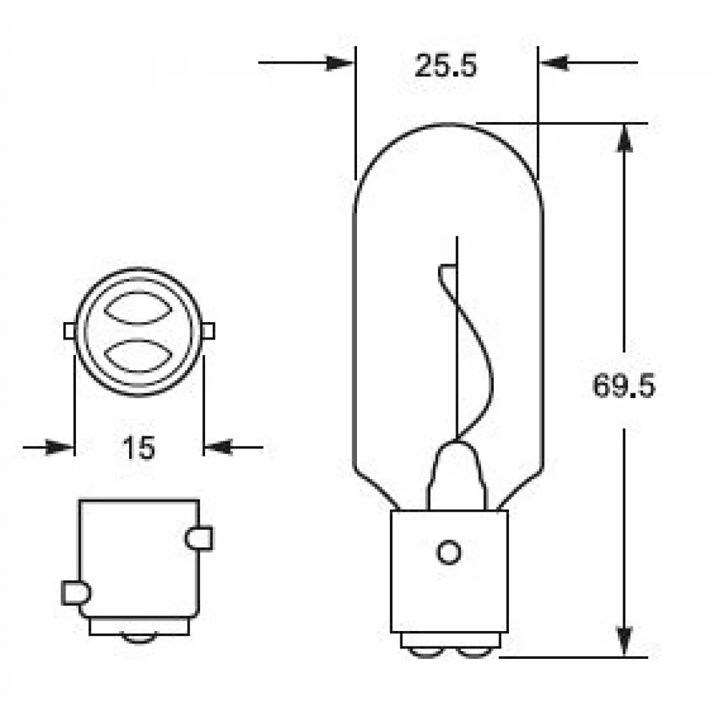 Hella Lanternepære BAY15D 24V