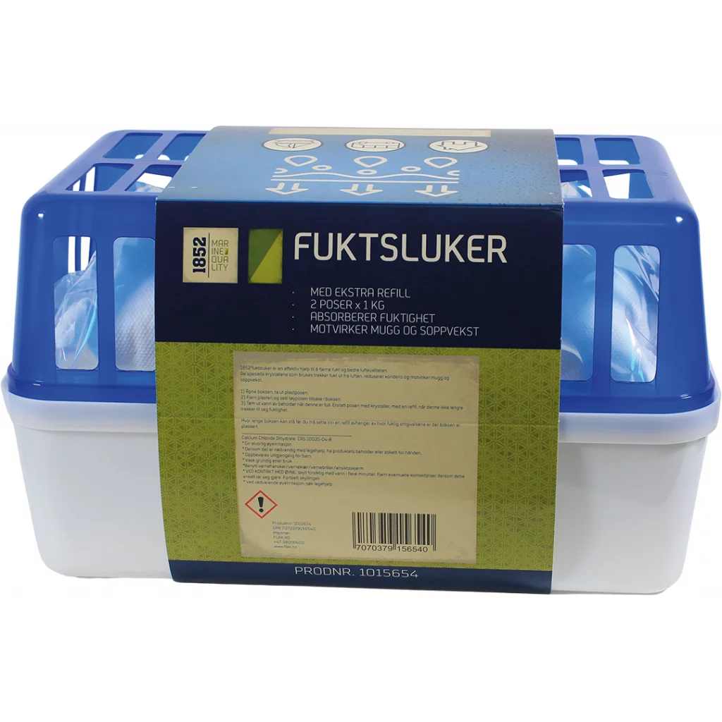 1852 Fuktslukerboks 1 kg m/ekstra refill