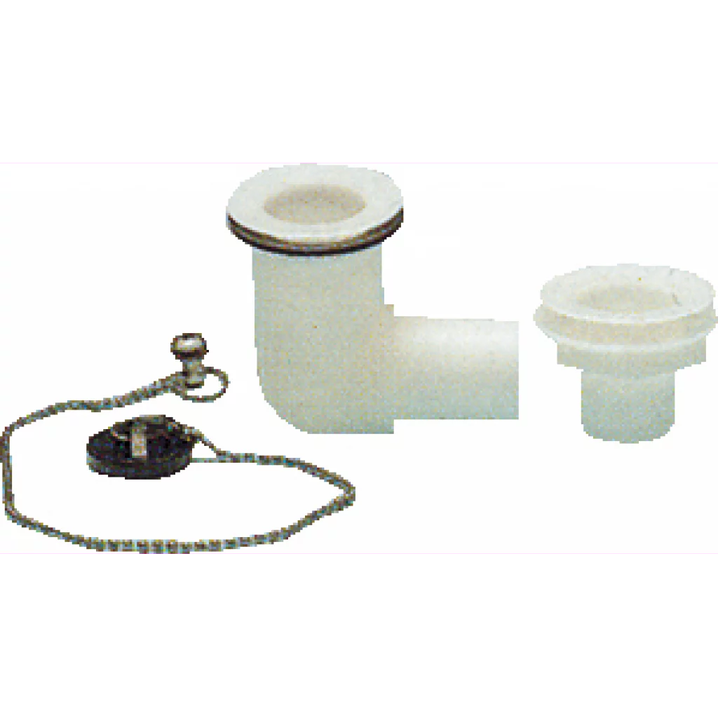 Avløp komplett hvit 3/4", 90 grader