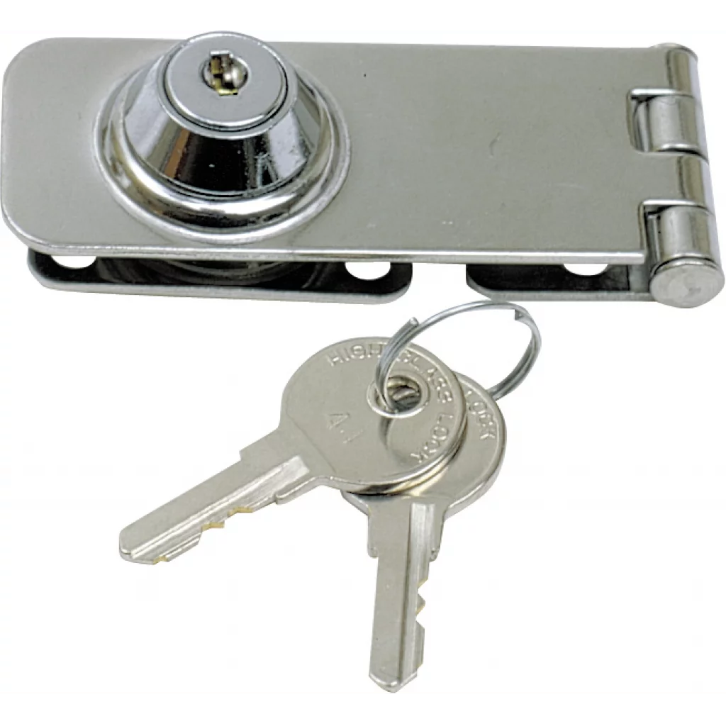 Låsbeslag syrefast,  m/nøkkel