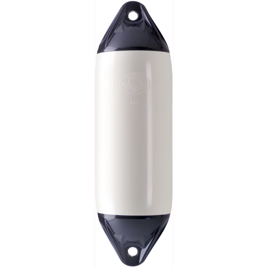 Polyform Fender F02 hvit blå topp