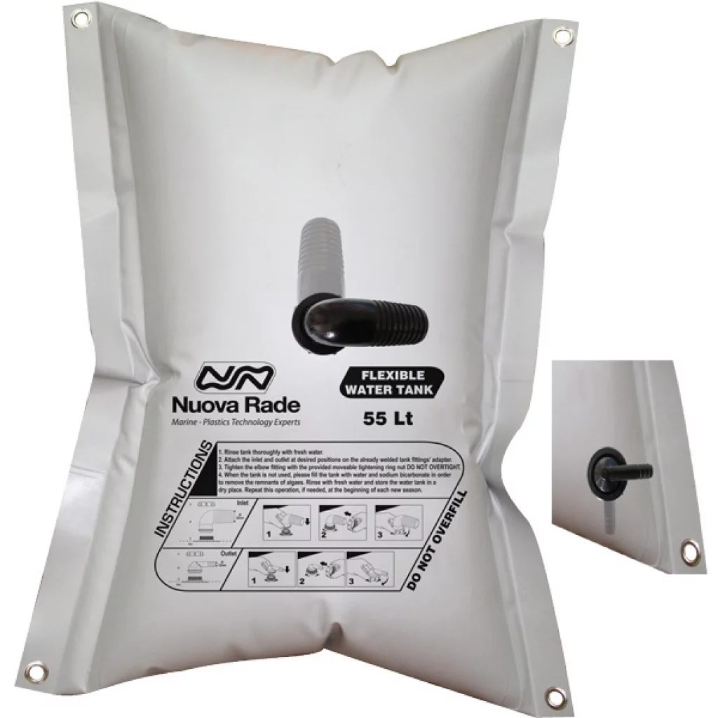 Fleksibel vanntank 100 liter 74x100 cm Grå