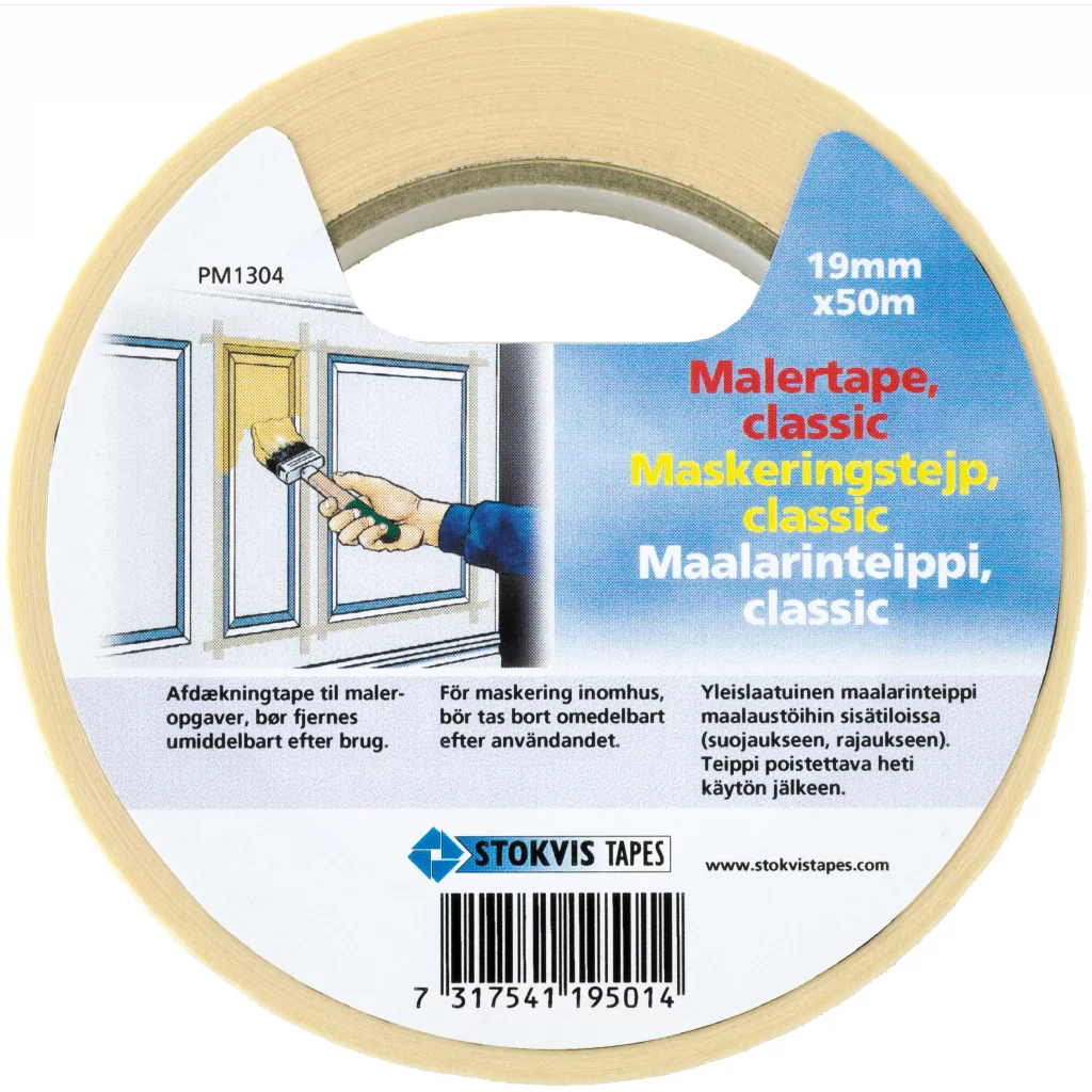 Stokvis Maskeringstape beige 19 mm x 50 m