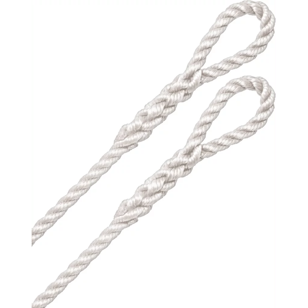 Robline 3-slått fenderline 2-pk 8 mm x 2 m hvit