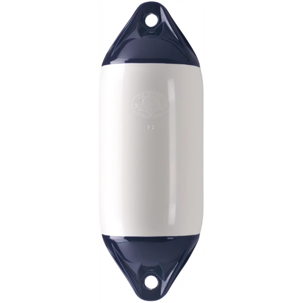 Polyform Fender F2 hvit blå topp