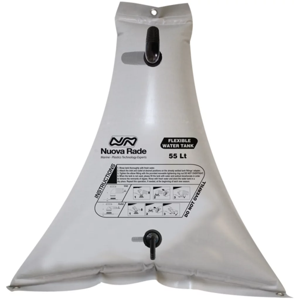 Fleksibel vanntank 55 liter 86x21x93 cm Grå