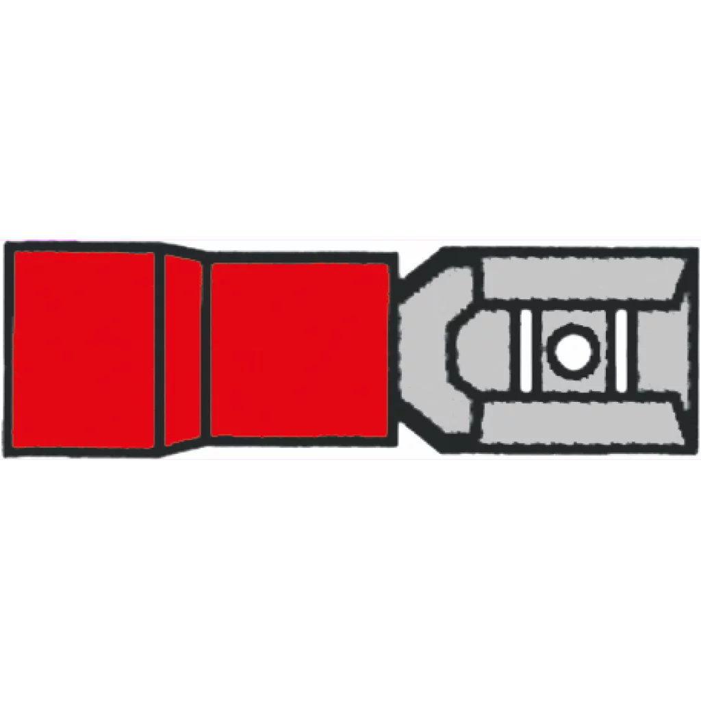 Flatstifthylse std. gul 6,4 x 0,8 mm 50 stk