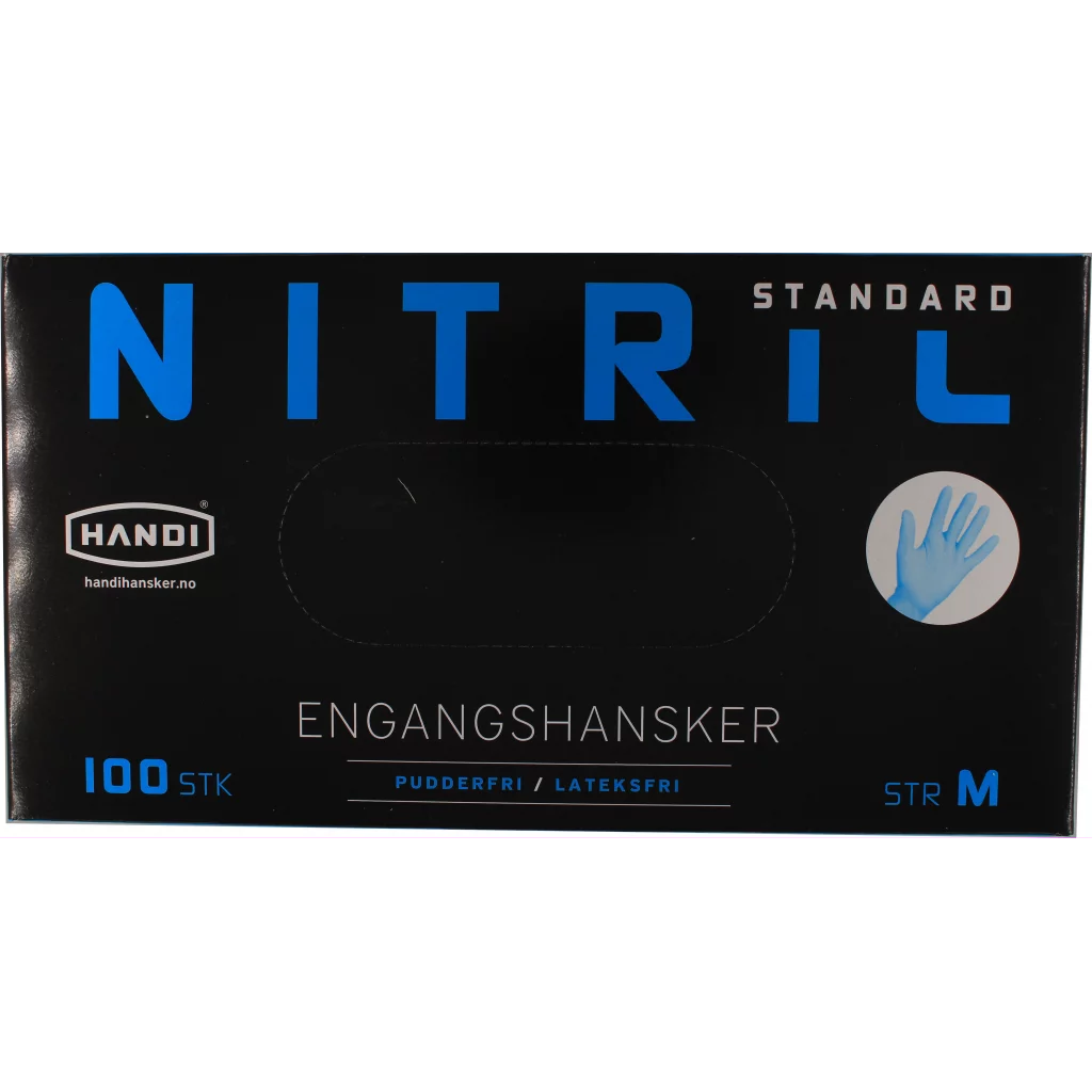 Nitril Engangshansker blå 100 stk M