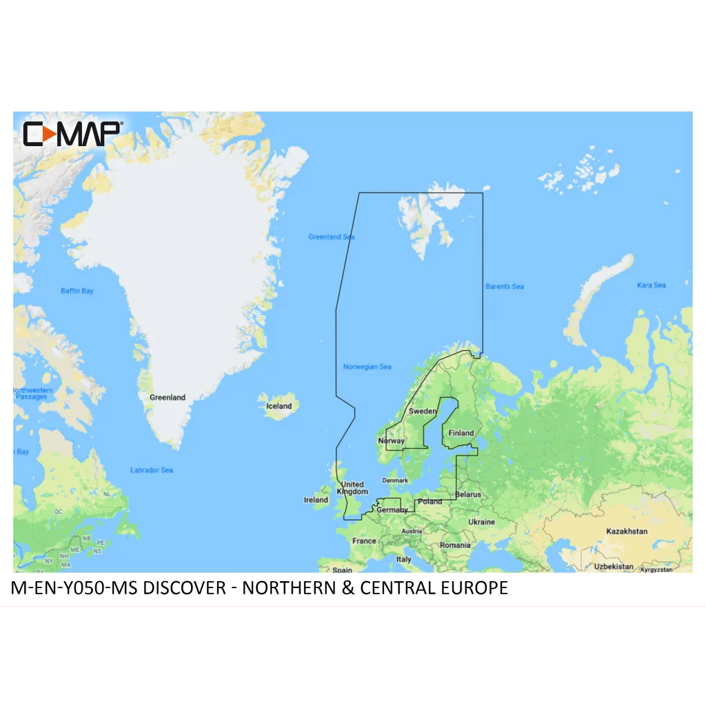 C-Map Discover Nord- og Sentral-Europa