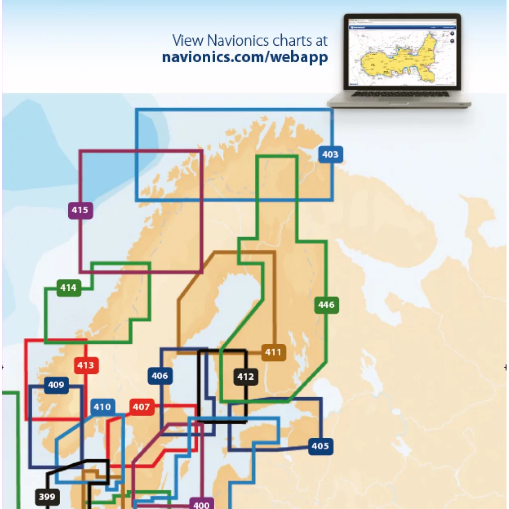 Navionics Kart Regular, valgfritt område SD