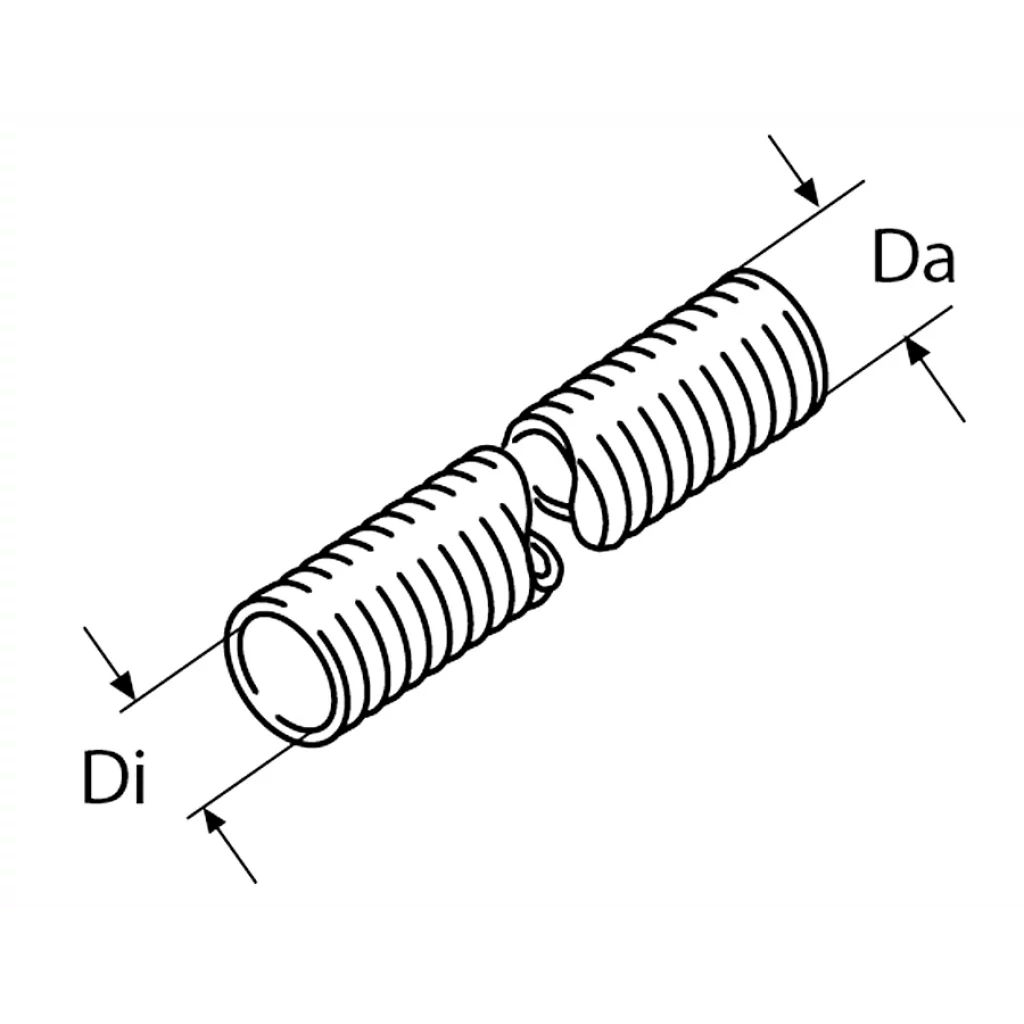 Varmluftslange APK sort 20 m, Ø 80 mm