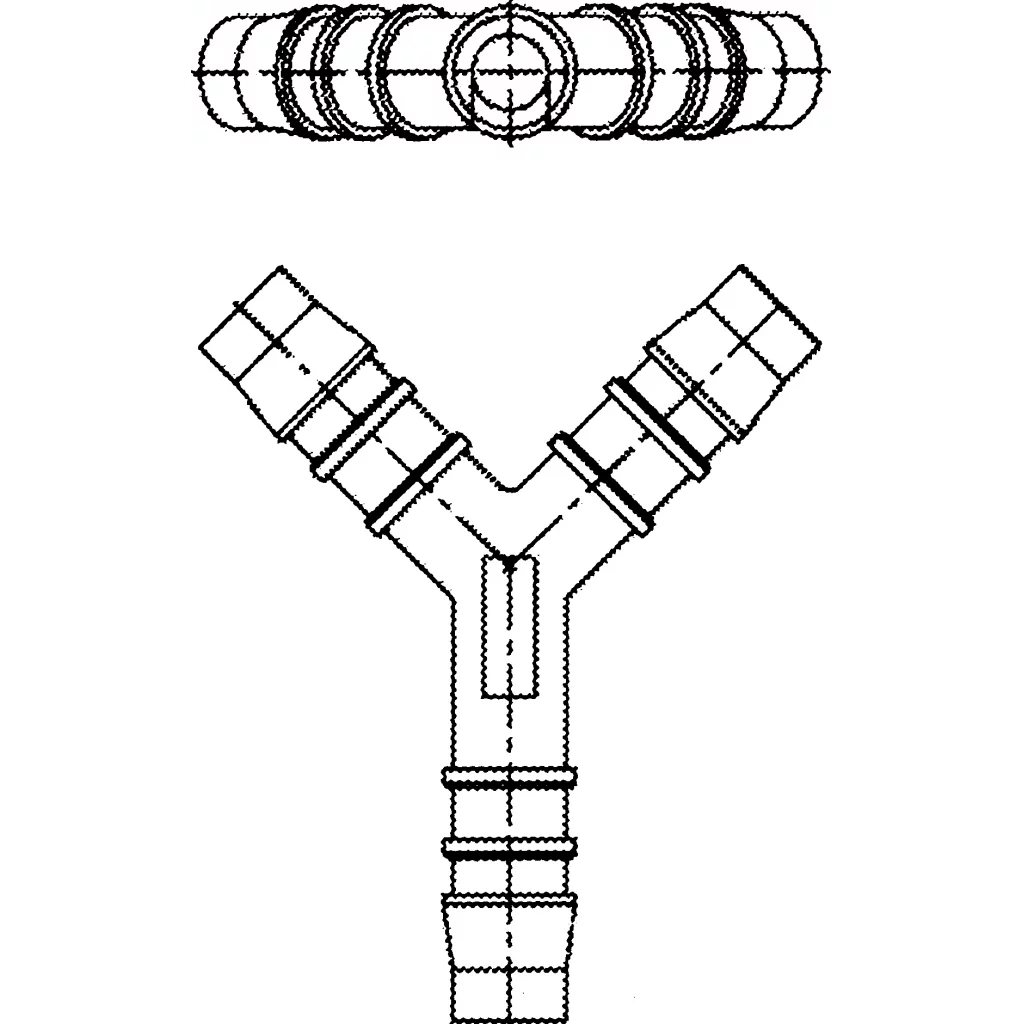 Y-stykke plast Ø 13 mm