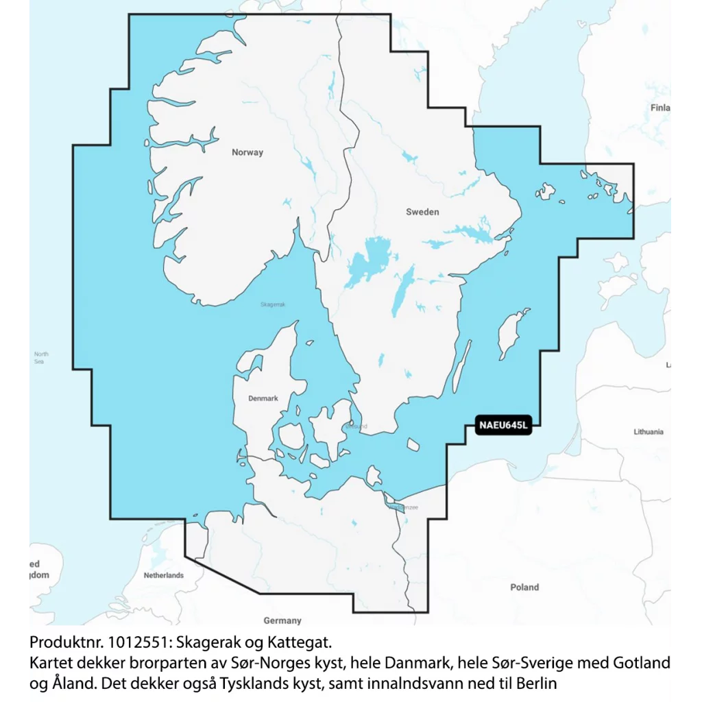 Navionics+ Large, Skagerak & Kattegat, EU645L, NAEU645L