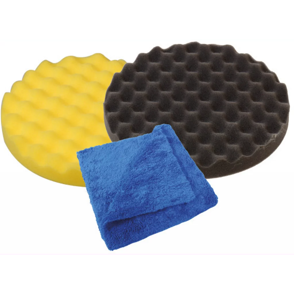 1852 Poleringskit m/klut og rubbing- og voksrondell 150 mm