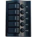 bryterpanel-5-brytere-med-aut.sikring-sort